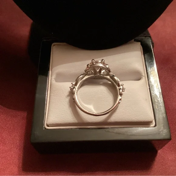 Pink Stone Silver Ring - Picture 11 of 13